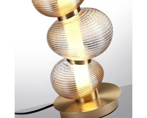 5095/12TL L-VISION ODL25 417 латунный/янтарный градиент/металл/стекло Настольная лампа LED 12W 4000K 1351Лм BRUCO