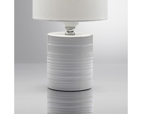 8144/1T MODERNI LN25 000 белый, керамика/текстиль Настольная лампа Е27 1*60W 220V TUALA