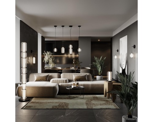 5409/10TL HIGHTECH ODL_EX24 37 черный/прозрачный/металл/стекло/акрил Настольная лампа LED 10W 3000K 700Лм JAM