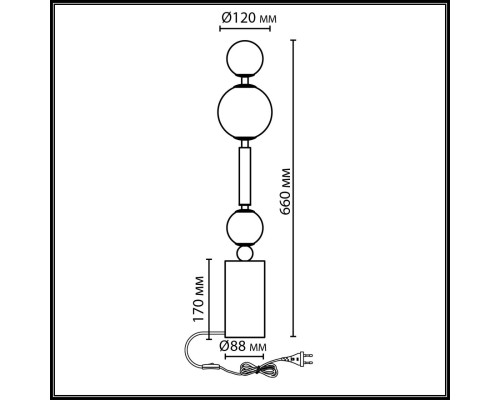 5457/4TL MODERN ODL_EX26 051 светлая сатин.латунь/белый/бежевый/коричневый/металл/стекло Настольная лампа LED x 4W 2500K CALLISTO