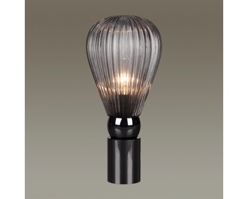 5417/1T MODERN ODL_EX23 17 черный хром/дымчатый/металл/стекло Настольная лампа E14 1*40W ELICA