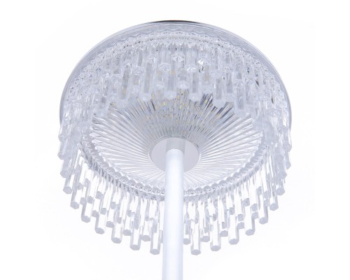 8253/1TL LEDIO LN25 серебро/белый/прозрачный, металл/акрил Настольная лампа LED 7W 4000К 220V SATIANA