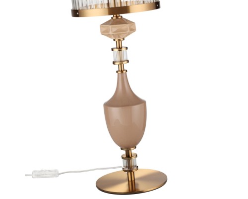 5414/1TA MODERN ODL_EX26 античная бронза/терракот/бежевый/металл/керамика Настольная лампа E14 1*40W TERRA