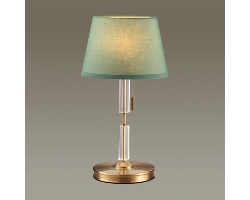 4887/1T MODERN ODL_EX22 53 бронзовый/зеленый/абажур ткань Настольная лампа E27 1*60W LONDON