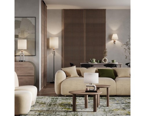 5410/1TA MODERN ODL_EX23 31 черный матов./серый металл/полирезин/ткань Настольная лампа E27 1*60W BAGEL