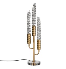 5449/9TL L-VISION ODL_EX26 сатинированн.латунь/прозрачн./металл/стекло/хрустальное стекло/эпоксидная смола Настольная лампа LED 9W (3*3W) 3000K 460Лм