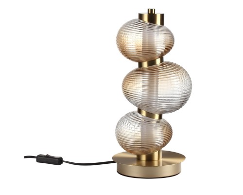 5095/12TL L-VISION ODL25 417 латунный/янтарный градиент/металл/стекло Настольная лампа LED 12W 4000K 1351Лм BRUCO