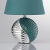 8139/1T MODERNI LN25 000 бирюзовый/серебро, керамика/текстиль Настольная лампа Е27 1*60W 220V TAPALA