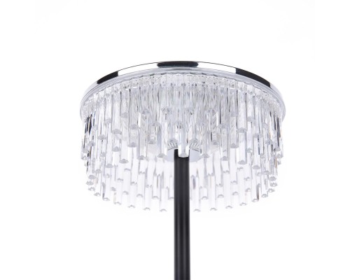 8204/1TL LEDIO LN25 серебро/черный/прозрачный, металл/акрил Настольная лампа LED 7W 4000К 220V SATIANA