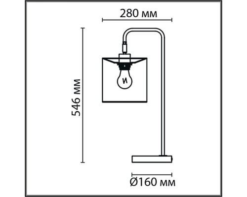 8037/1T MODERNI LN25 черный/серый/золотой, металл/текстиль Настольная лампа Е27 60W 220V ELSA