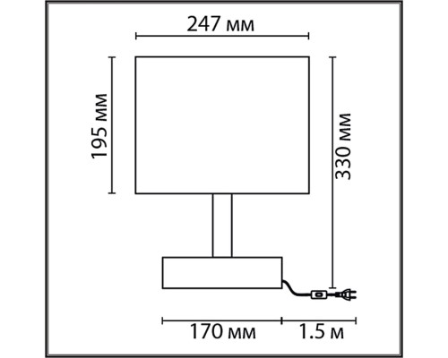 8206/1T COUNTY LN25 белый, дерево/текстиль Настольная лампа E27 1*60W 220V MADERANA