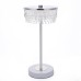 8253/1TL LEDIO LN25 серебро/белый/прозрачный, металл/акрил Настольная лампа LED 7W 4000К 220V SATIANA