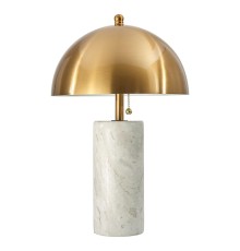 7088/2T MIDCENT ODL25 233 Настольный светильник с выкл. Бронзовый/металл/ белый мрамор IP20 2*LED E14 7W 220V RUFINA