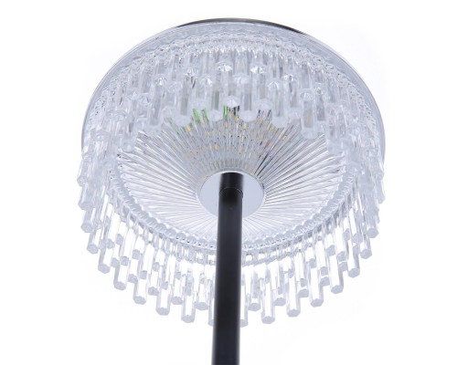 8204/1TL LEDIO LN25 серебро/черный/прозрачный, металл/акрил Настольная лампа LED 7W 4000К 220V SATIANA