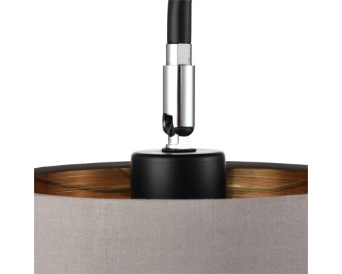 8037/1T MODERNI LN25 черный/серый/золотой, металл/текстиль Настольная лампа Е27 60W 220V ELSA