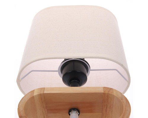 8199/1T COUNTY LN25 бежевый, дерево/текстиль Настольная лампа E27 1*60W 220V MADERANA