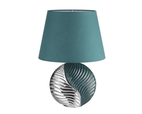 8140/1T MODERNI LN25 000 бирюзовый/серебро, керамика/текстиль Настольная лампа Е27 1*60W 220V TAPALA
