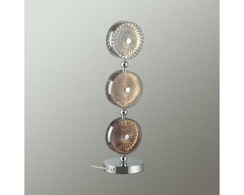 5416/13TL L-VISION ODL_EX23 11 хром/светло-серый/коричневый металл/стекло Настольная лампа LED 13W 4000K CARAMELLA