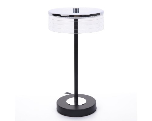 8203/1TL LEDIO LN25 серебро/черный/прозрачный, металл/акрил Настольная лампа LED 7W 400К 220V SATIANA