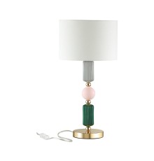 Настольная лампа Odeon Light 4861/1T CLASSIC ODL_EX21 золото/раноцветн./керамика/абажур E27 1*60W CANDY