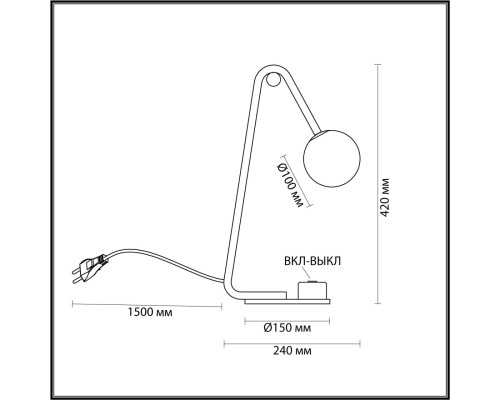 6500/1T MODERNI LN23 120 чёрный, бронза Настольная лампа G9 5W 220V DEXTER