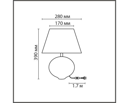 8139/1T MODERNI LN25 000 бирюзовый/серебро, керамика/текстиль Настольная лампа Е27 1*60W 220V TAPALA
