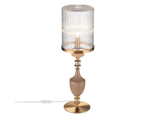 5414/1TA MODERN ODL_EX26 античная бронза/терракот/бежевый/металл/керамика Настольная лампа E14 1*40W TERRA