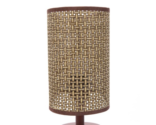 8202/1T COUNTY LN25 кофейный/коричневый, дерево/текстиль Настольная лампа E27 1*60W 220V MADERANA