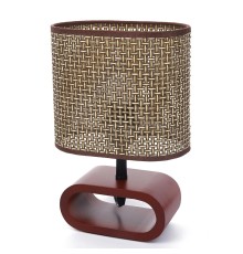 8200/1T COUNTY LN25 кофейный/коричневый, дерево/текстиль Настольная лампа E27 1*60W 220V MADERANA