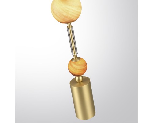 5457/4TL MODERN ODL_EX26 051 светлая сатин.латунь/белый/бежевый/коричневый/металл/стекло Настольная лампа LED x 4W 2500K CALLISTO