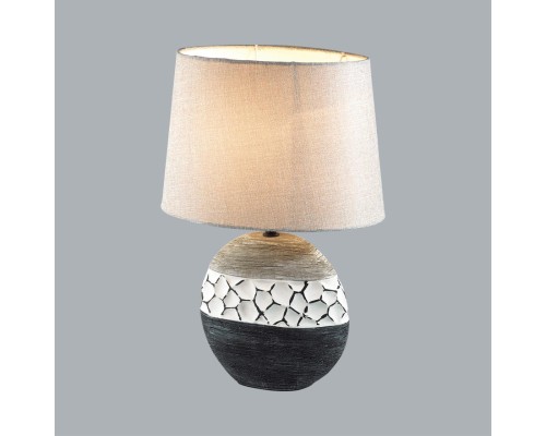 8119/1T COMFI LN25 000 серый, керамика/текстиль Настольная лампа E27 1*60W 220V AVALONA
