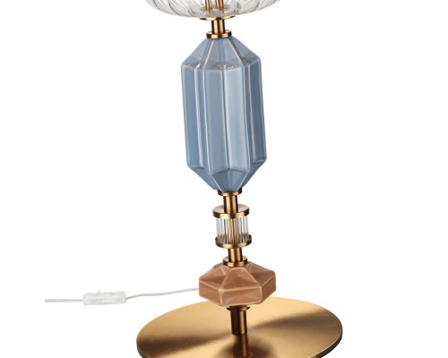 5414/2TA MODERN ODL_EX26 античная бронза/терракот/синий/металл/керамика Настольная лампа E14 2*40W TERRA