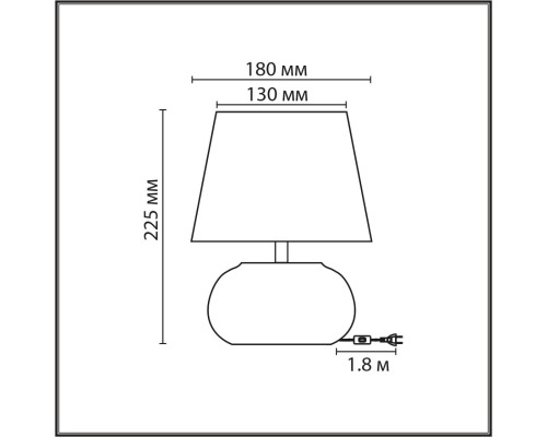 8145/1T MODERNI LN25 000 белый, керамика/текстиль Настольная лампа Е27 1*60W 220V HAMA