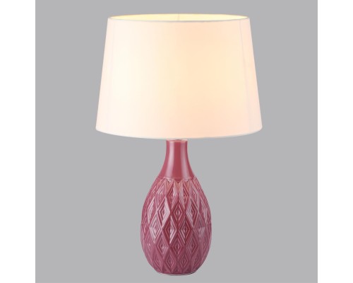 8137/1T MODERNI LN25 красный/белый, керамика/текстиль Настольная лампа Е27 1*60W 220V YARA
