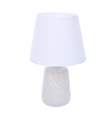8212/1T CLASSI LN25 белый жемчужный/белый, керамика/текстиль Настольная лампа Е27 1*60W 220V SINNA