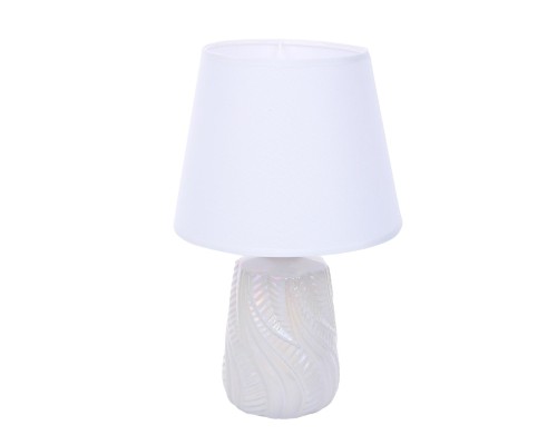 8212/1T CLASSI LN25 белый жемчужный/белый, керамика/текстиль Настольная лампа Е27 1*60W 220V SINNA