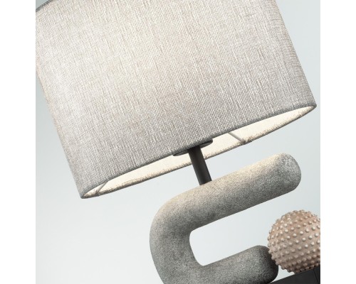 5410/1TA MODERN ODL_EX23 31 черный матов./серый металл/полирезин/ткань Настольная лампа E27 1*60W BAGEL