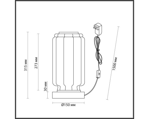 5409/10TL HIGHTECH ODL_EX24 37 черный/прозрачный/металл/стекло/акрил Настольная лампа LED 10W 3000K 700Лм JAM