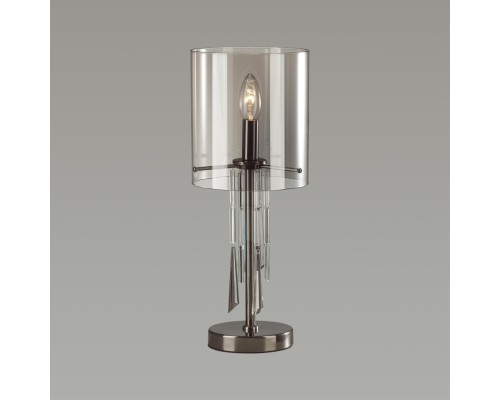 4890/1T HALL ODL_EX23 000 черный хром/дымчатый/ металл/стекло Настольная лампа E14 1*40W NICOLE