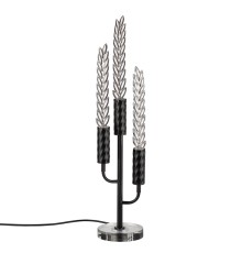 5459/9TL L-VISION ODL_EX26 черный глянцевый/прозрачн./металл/стекло/хрустальное стекло Настольная лампа LED 9W (3*3W) 3000K 460Лм KOLOS