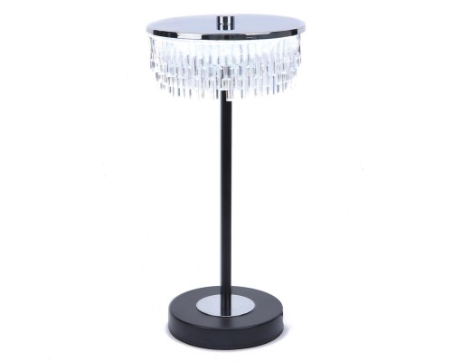 8204/1TL LEDIO LN25 серебро/черный/прозрачный, металл/акрил Настольная лампа LED 7W 4000К 220V SATIANA