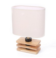 8205/1T COUNTY LN25 светлое дерево/бежевый, дерево/текстиль Настольная лампа E27 1*60W 220V MADERANA