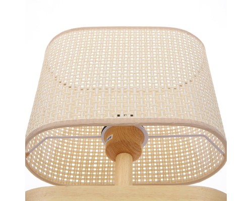 8201/1T COUNTY LN25 бежевый, дерево/текстиль Настольная лампа E27 1*60W 220V MADERANA