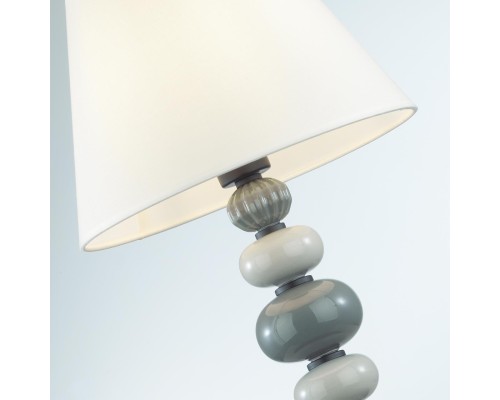 4896/1T MODERN ODL_EX23 27 черный матов./серый/молочный металл/керамика/ткань Настольная лампа E27 1*60W SOCHI