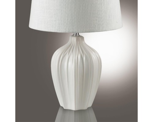 8120/1T COMFI LN26 477 белый, керамика/текстиль Настольная лампа E27 1*60W 220V SONA