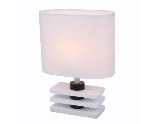 8206/1T COUNTY LN25 белый, дерево/текстиль Настольная лампа E27 1*60W 220V MADERANA