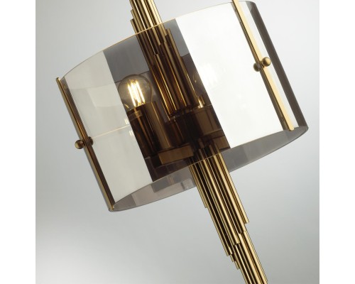 4895/2T MODERN ODL_EX23 000 бронзовый/дымчатый/металл/стекло Настольная лампа E27 2*40W MARGARET