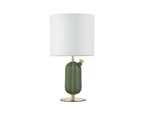 5425/1T MODERN ODL_EX24 41 золотой/зеленый/белый/металл/керамика/ткань Настольная лампа E27 1*60W CACTUS