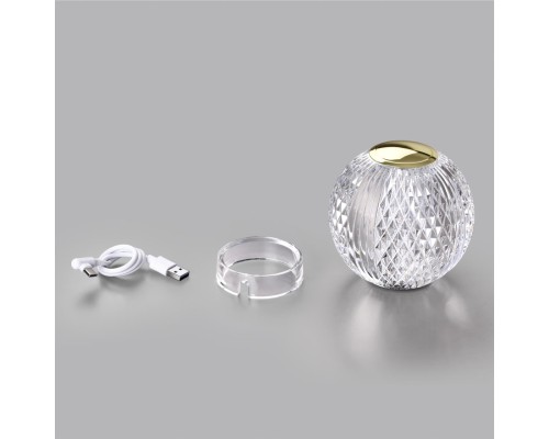 5008/2TL L-VISION ODL24 459 золотой/металл/акрил Настольный светильник LED 2W 4000K 180лм CRYSTAL