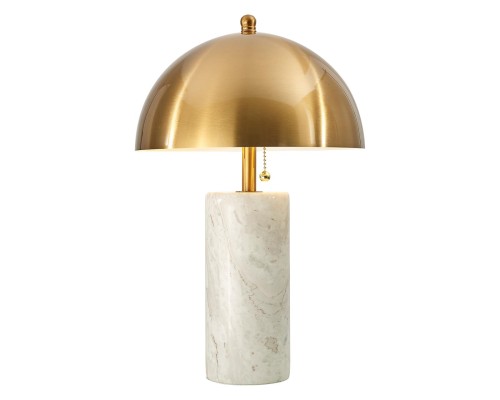 7088/2T MIDCENT ODL25 233 Настольный светильник с выкл. Бронзовый/металл/ белый мрамор IP20 2*LED E14 7W 220V RUFINA